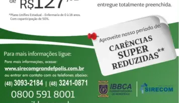 Campanha carências SUPER REDUZIDAS vigência setembro/2015