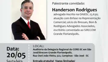 Palestra: Rescisão do contrato de representação comercial: quais os diretos dos representantes