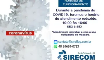 Horário de Funcionamento - COVID 19
