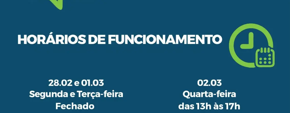 Horarios de Funcionamento _ Carnaval 2022