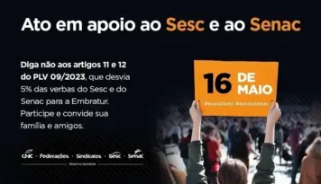 ATO em apoio aos SESC e SENAC!
